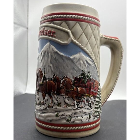 Budweiser "A" Series Collector 1985 Edition Beer Stein Limited Edition Ceramarte - Picture 1 of 8